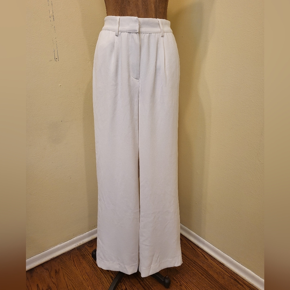 House of Harlow 1960 Revolve Ivory White Irolo Pants High Rise Wide Leg Size XS